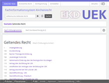 Tablet Screenshot of kirchenrecht-uek.de